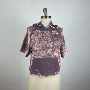 Cotton Citizen Purple Tie Dye Short Sleeve Hoodie